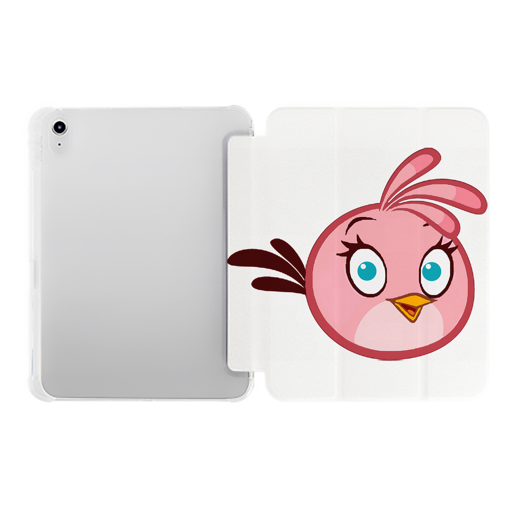 （画像用） Angry Birds アングリーバード IPad ケース ペン収納付き 三つ折りスタンド PUレザー×シリコン 対応機種9.5/10.5/10.9インチ